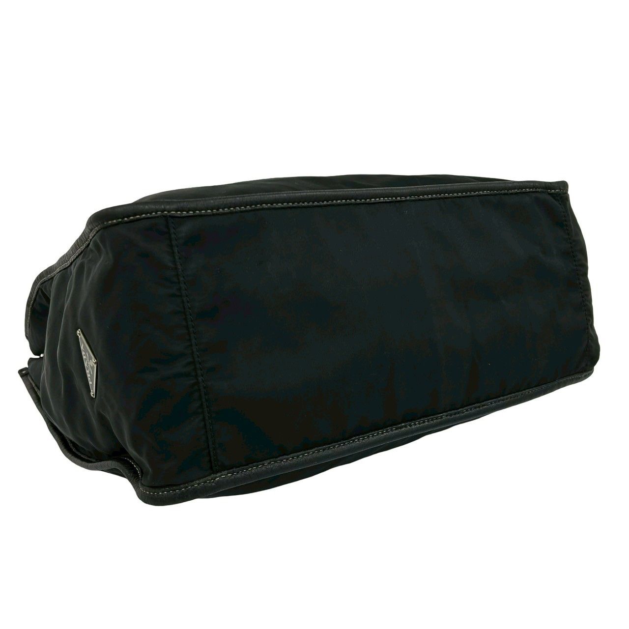 Prada Tessuto Nylon Leather Tote Black — view 7