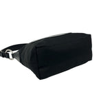 Prada Log Nylon Leather Shoulder Bag Tote Black — view 7