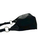 Prada Log Nylon Leather Shoulder Bag Tote Black — view 5