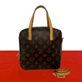 Louis Vuitton Spontini Monogram Leather 2-Way Shoulder Bag Brown