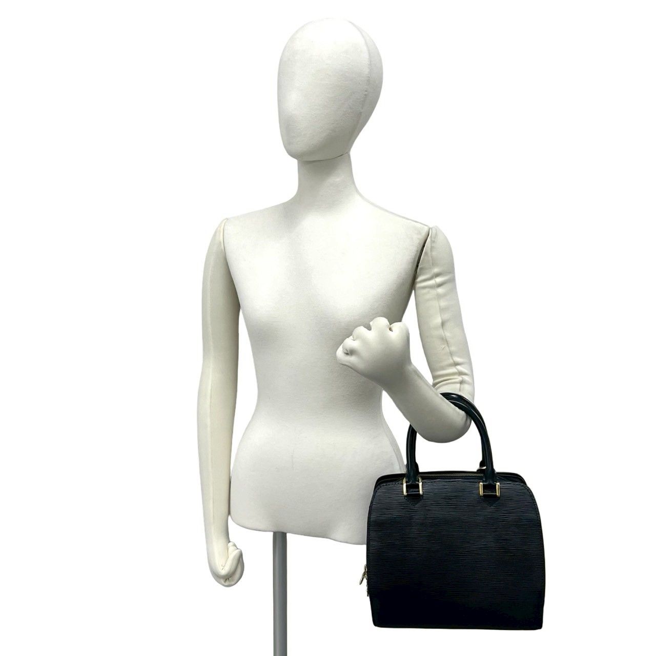 Louis Vuitton Pont Neuf Epi Leather Round Zip Mini Boston Bag Noir — view 2