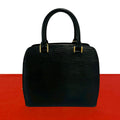Louis Vuitton Pont Neuf Epi Leather Round Zip Mini Boston Bag Noir