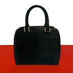 Louis Vuitton Pont Neuf Epi Leather Round Zip Mini Boston Bag Noir