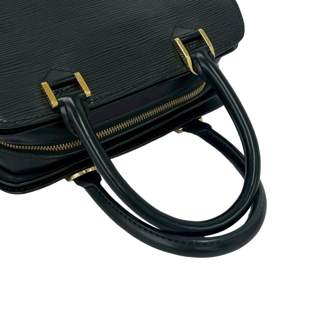 Louis Vuitton Pont Neuf Epi Leather Round Zip Mini Boston Bag Noir — view 4