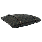 Loewe Repeat Anagram Pattern Logo Leather Tote Dark Gray Brown — view 7