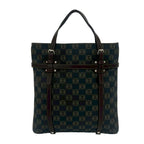 Loewe Repeat Anagram Pattern Logo Leather Tote Dark Gray Brown — view 3