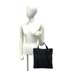 Loewe Repeat Anagram Pattern Logo Leather Tote Dark Gray Brown — view 2