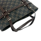 Loewe Repeat Anagram Pattern Logo Leather Tote Dark Gray Brown — view 4