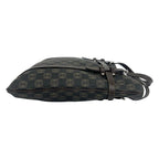 Loewe Repeat Anagram Pattern Logo Leather Tote Dark Gray Brown — view 6