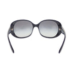 Prada Oval Triangle Logo Sunglasses Eyewear Metal Acetate Black Silver — view 6