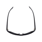 Prada Oval Triangle Logo Sunglasses Eyewear Metal Acetate Black Silver — view 7