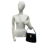Dior Vintage CD Logo Leather Handbag Mini Tote Black — view 2