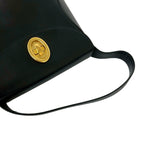 Dior Vintage CD Logo Leather Handbag Mini Tote Black — view 4