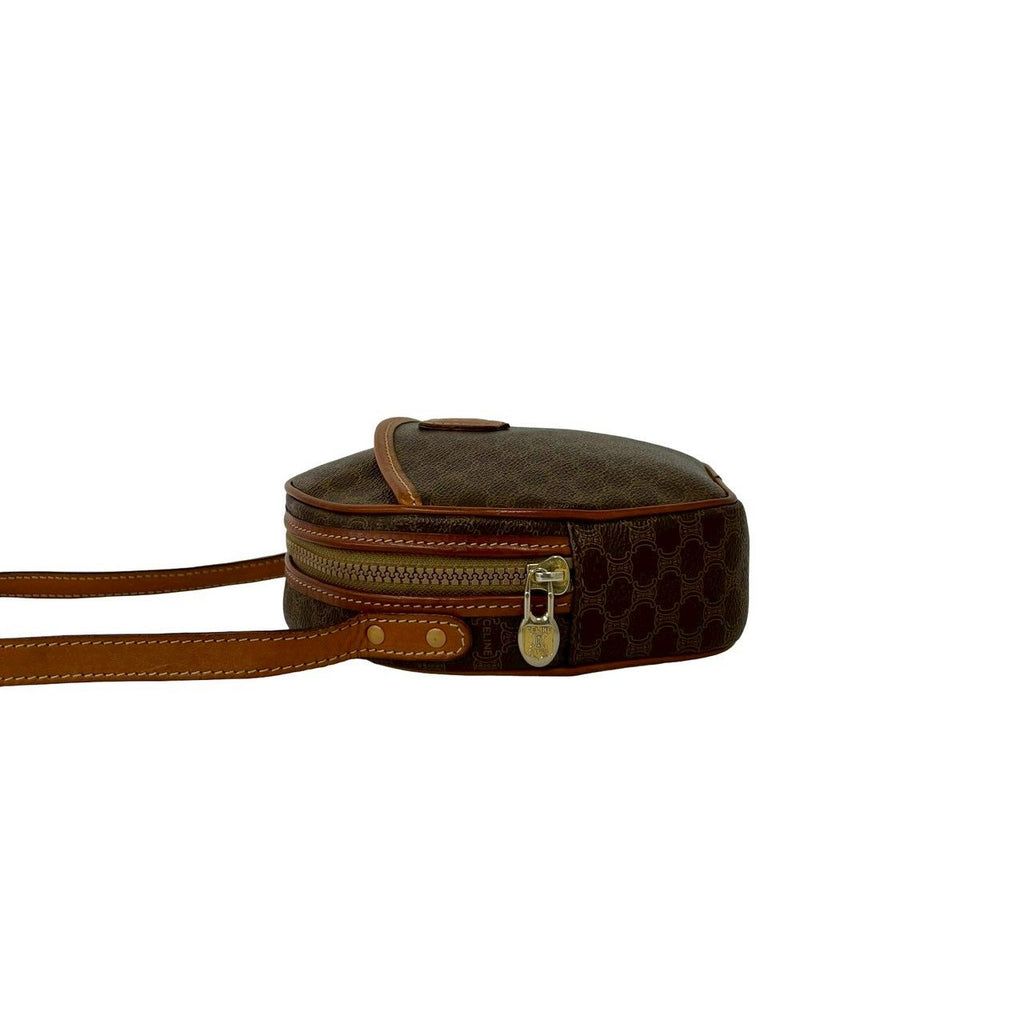 Celine Vintage Macadam Blason Triomphe Pattern Leather Mini Shoulder — view 5
