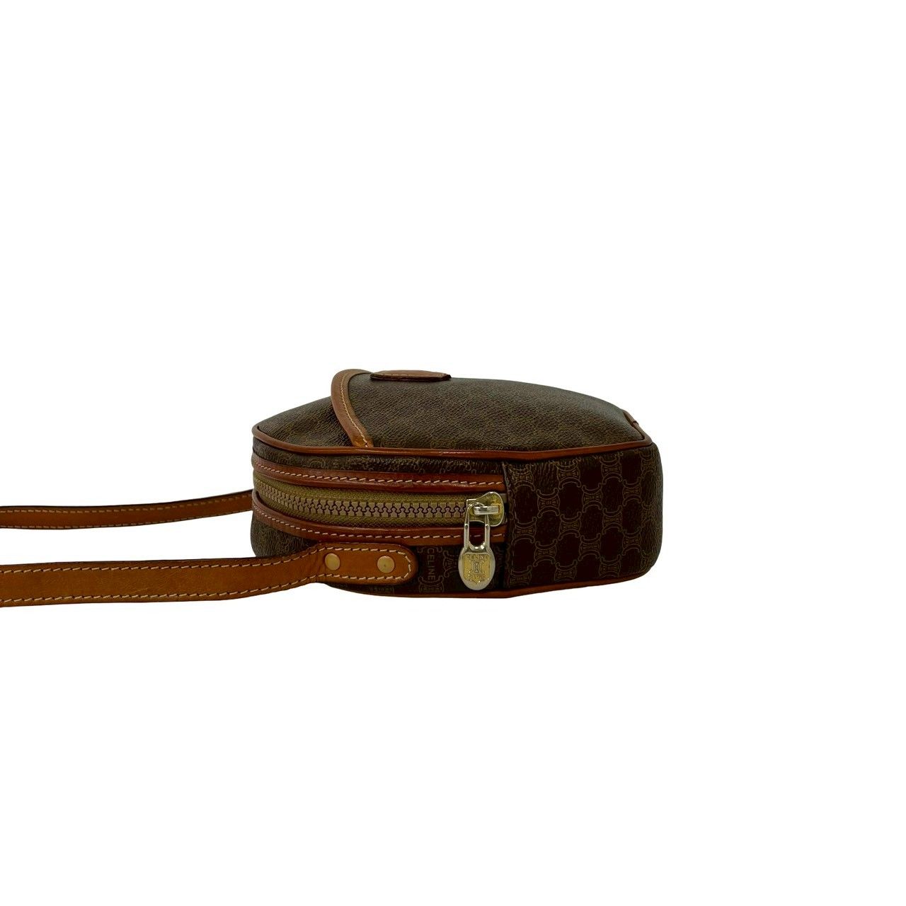 Celine Vintage Macadam Blason Triomphe Pattern Leather Mini Shoulder — view 5