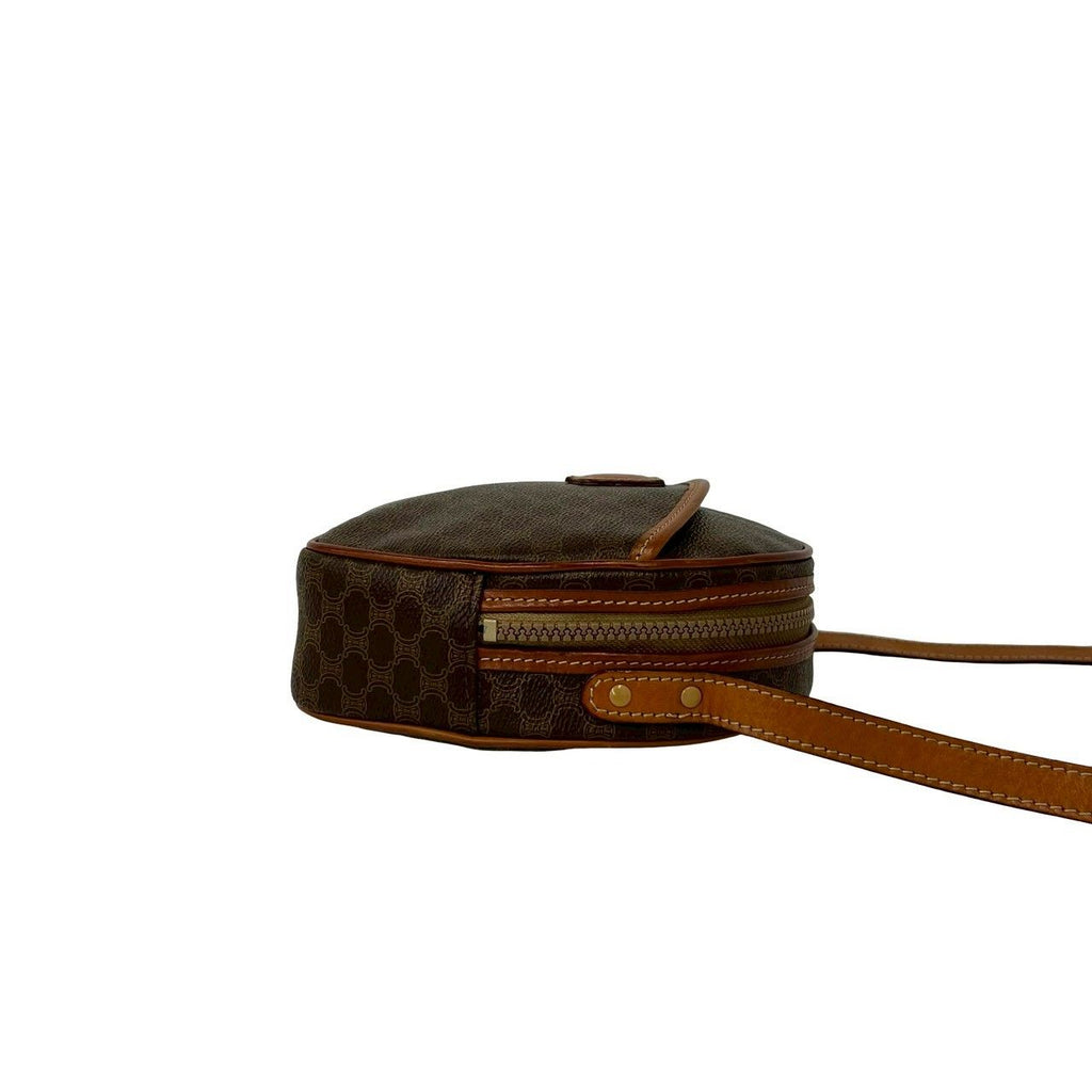 Celine Vintage Macadam Blason Triomphe Pattern Leather Mini Shoulder — view 6