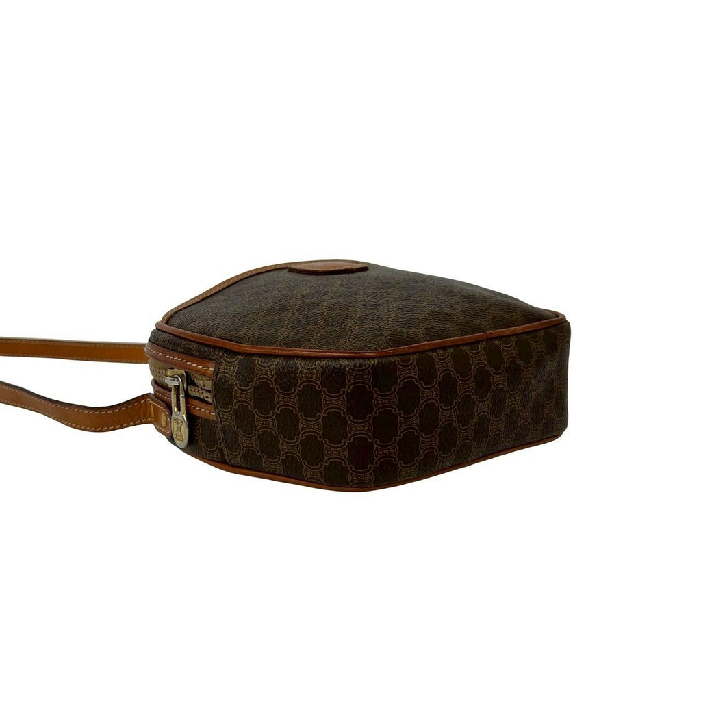 Celine Vintage Macadam Blason Triomphe Pattern Leather Mini Shoulder — view 7