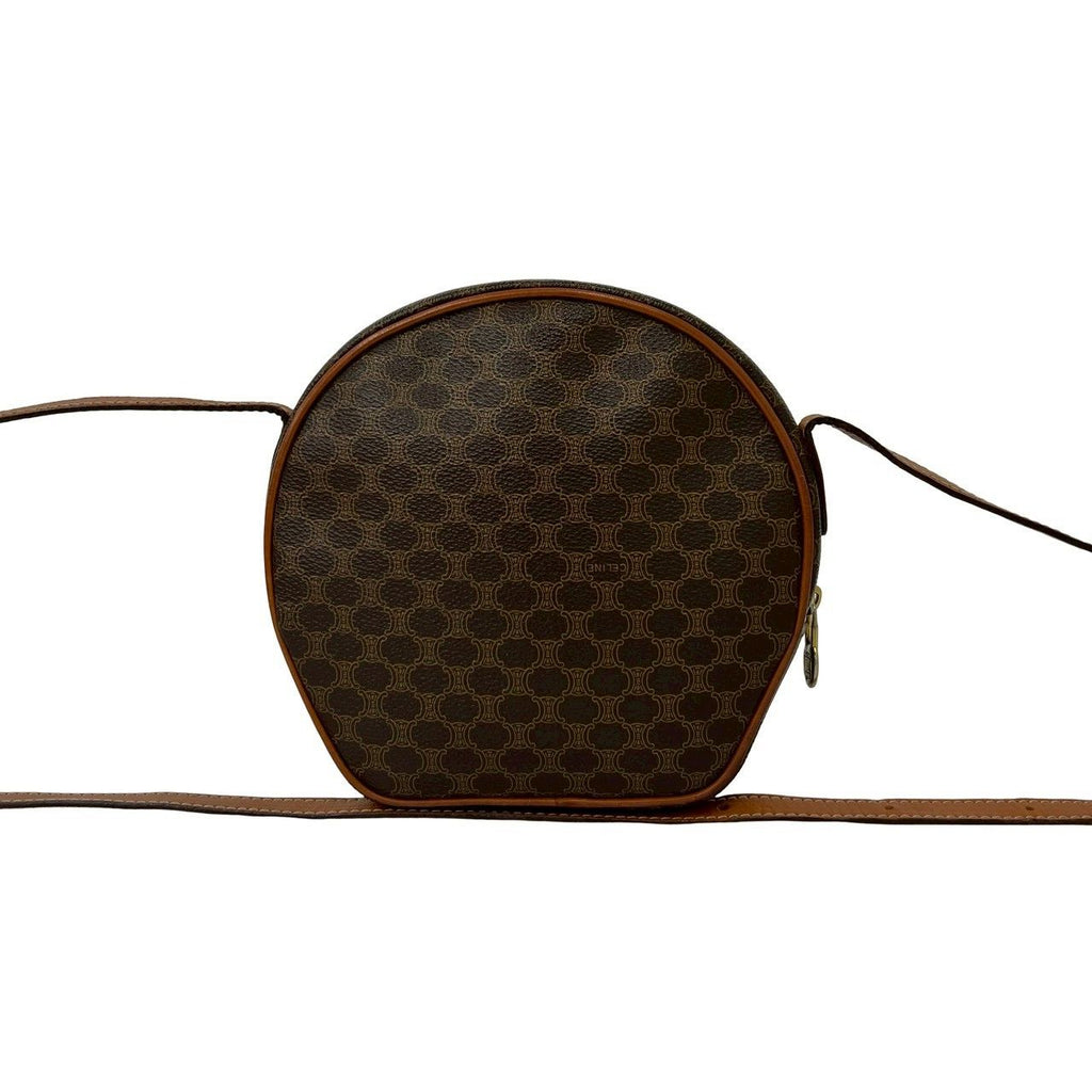 Celine Vintage Macadam Blason Triomphe Pattern Leather Mini Shoulder — view 3