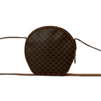 Celine Vintage Macadam Blason Triomphe Pattern Leather Mini Shoulder — view 3