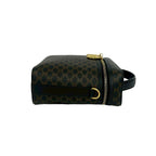 Celine Vintage Macadam Blason Triomphe Pattern Leather 2-Way Shoulder Bag Black — view 6