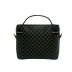 Celine Vintage Macadam Blason Triomphe Pattern Leather 2-Way Shoulder Bag Black — view 3