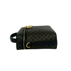 Celine Vintage Macadam Blason Triomphe Pattern Leather 2-Way Shoulder Bag Black — view 5