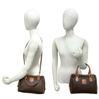 Celine Vintage Macadam Blason Triomphe Pattern Leather 2-Way Shoulder Bag Brown — view 2