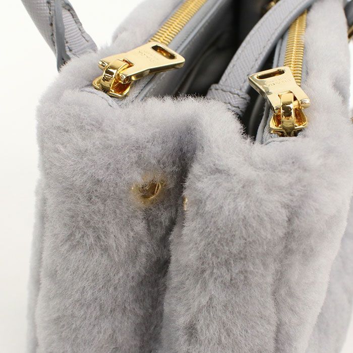 Prada 2-Way Galleria Mini Handbag Shearling — view 5