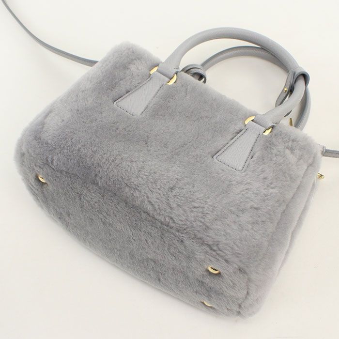 Prada 2-Way Galleria Mini Handbag Shearling — view 2