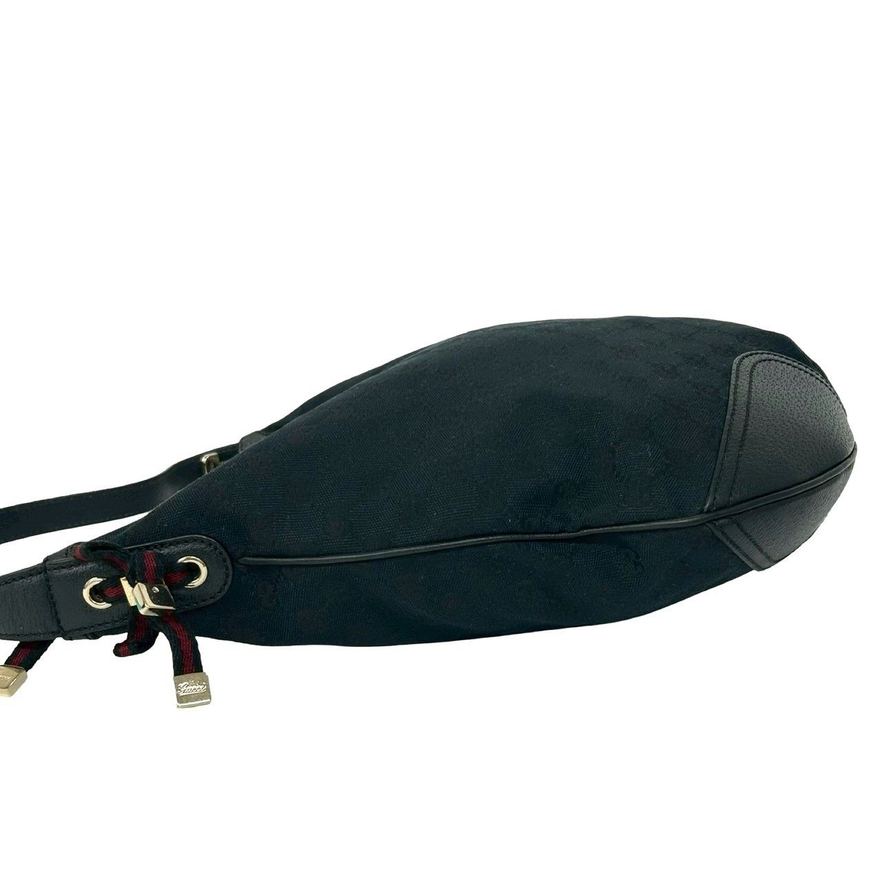 Gucci Prince Sherry Line GG Pattern Canvas Leather Hobo Shoulder Bag Navy — view 5