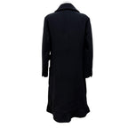 Chanel Cashmere Silk Blend CC Logo Button Chesterfield Black Navy 34 Jacket — view 4
