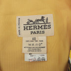 Hermes Vintage Concerto Silk 100% Vest Gilet Yellow Brown 40 — view 8