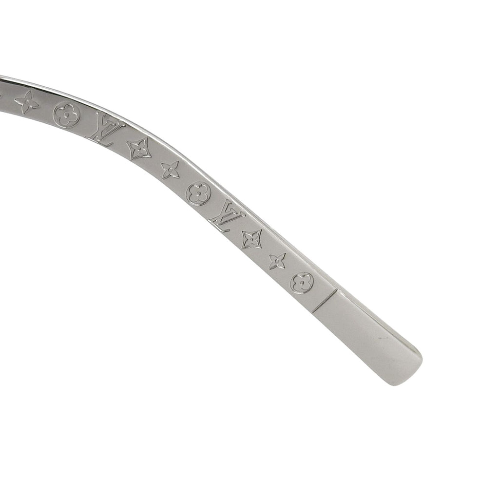 Louis Vuitton LV Rise Round Monogram Sunglasses Black Silver Eyewear — view 8
