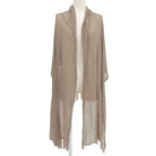 Hermes Cotton 100% All Pattern Knitted Scarf Shawl Brown — view 3
