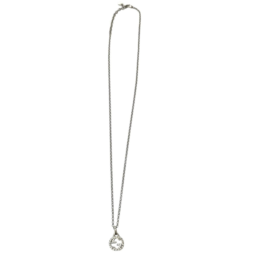 Gucci Interlocking Arabesque Chain Necklace Silver — view 3