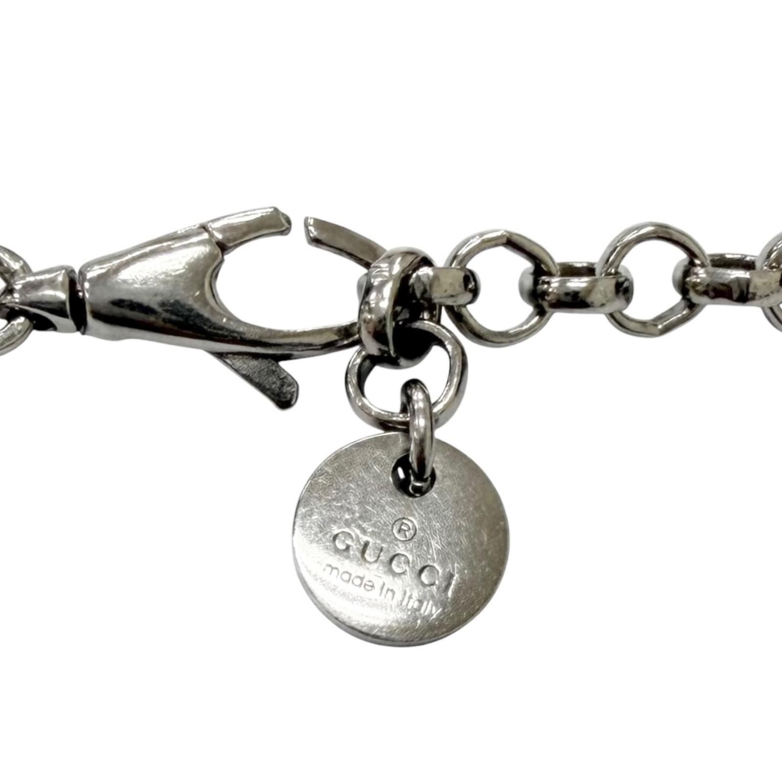 Gucci Interlocking Arabesque Chain Necklace Silver — view 6