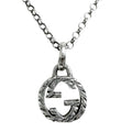 Gucci Interlocking Arabesque Chain Necklace Silver