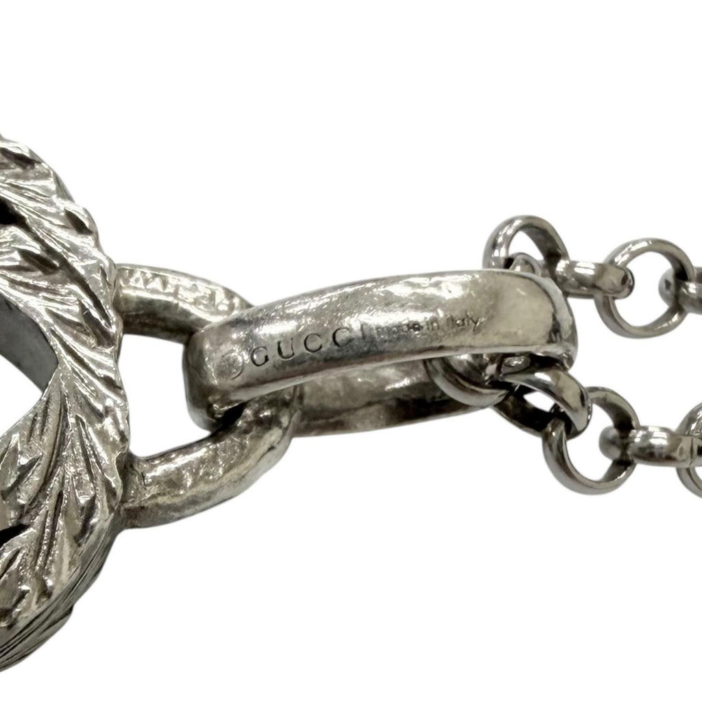 Gucci Interlocking Arabesque Chain Necklace Silver — view 5