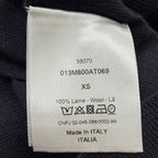 Dior Homme Wool Bee Embroidery Long Sleeve Knit Polo Shirt Dark Navy XS — view 8
