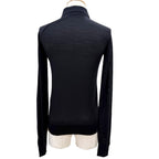 Dior Homme Wool Bee Embroidery Long Sleeve Knit Polo Shirt Dark Navy XS — view 4