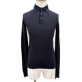 Dior Homme Wool Bee Embroidery Long Sleeve Knit Polo Shirt Dark Navy XS