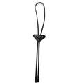 Prada Saffiano Leather Triangle Logo Plate Bolo Tie Loop Tie Black