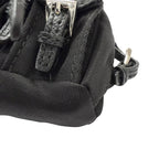 Prada Triangle Logo Backpack Motif Charm Strap Black Box Included — view 6