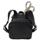 Prada Triangle Logo Backpack Motif Charm Strap Black Box Included — view 3
