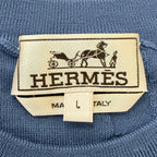 Hermes Fragmon Equestre Integral Wool Sweater Light Blue — view 5
