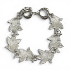 Saint Laurent Rhodium Polished Heart Toggle Bracelet Silver — view 2