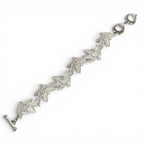 Saint Laurent Rhodium Polished Heart Toggle Bracelet Silver — view 3