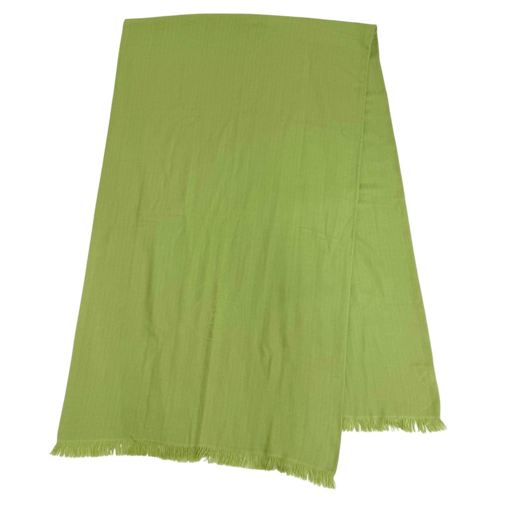 Hermes Exlibris Cashmere Silk Large Shawl Light Green Scarf — view 5