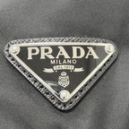 Prada Re-Nylon Triangle Logo Bucket Hat Black — view 6