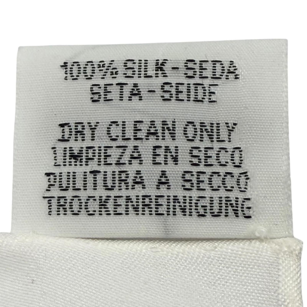 Hermes Upside Down Silk 100% All Over Pattern Pocket Square Handkerchief White — view 6